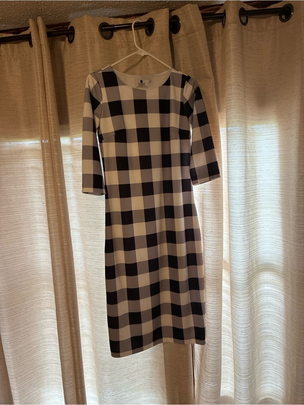 Dainty Jewells Black and White Check Midi Dress